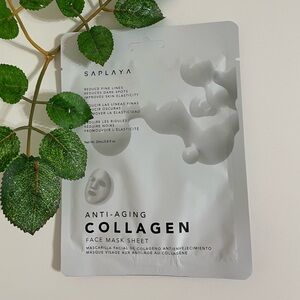 New $5ea OR 5/$18 New SAPLAYA Anti-Aging Collagen Sheet Face Mask
